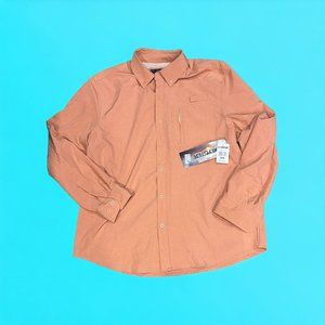 Xcaster X Caster Fishing Shirt Vented Long Sleeves Peach Sz XL NWT